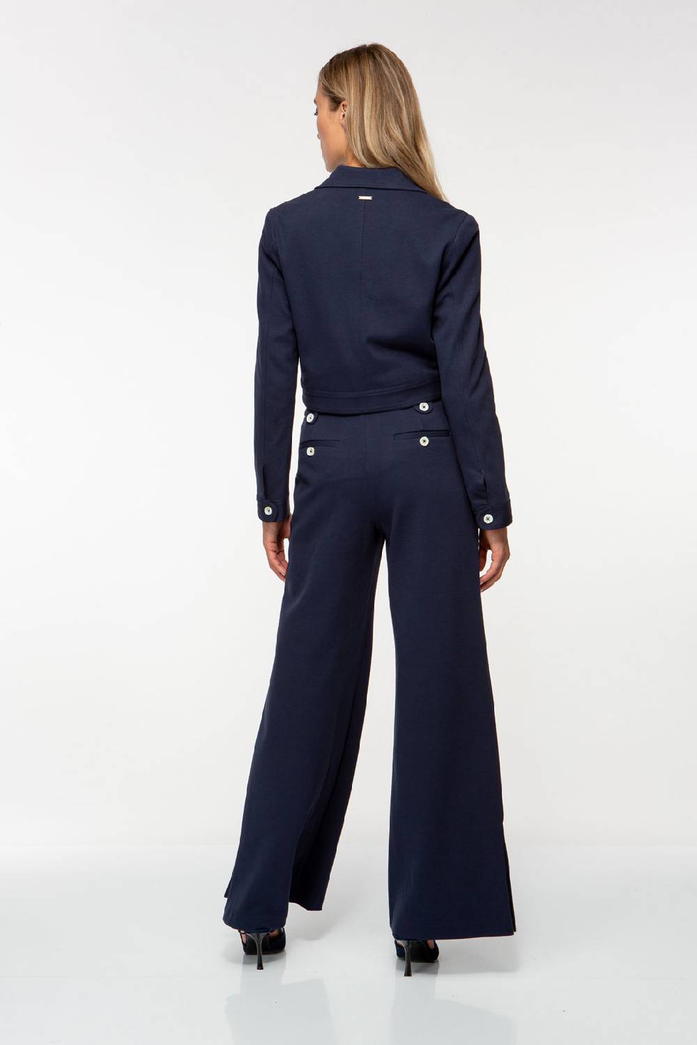 IVI GmbH SOLID JERSEY Verkürzter Blazer navy Fabrikverkauf