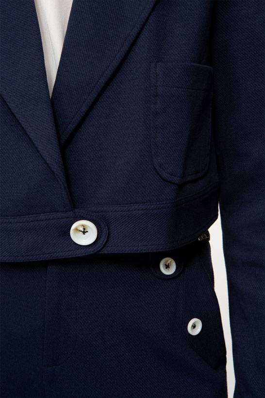 IVI GmbH SOLID JERSEY Verkürzter Blazer navy Fabrikverkauf