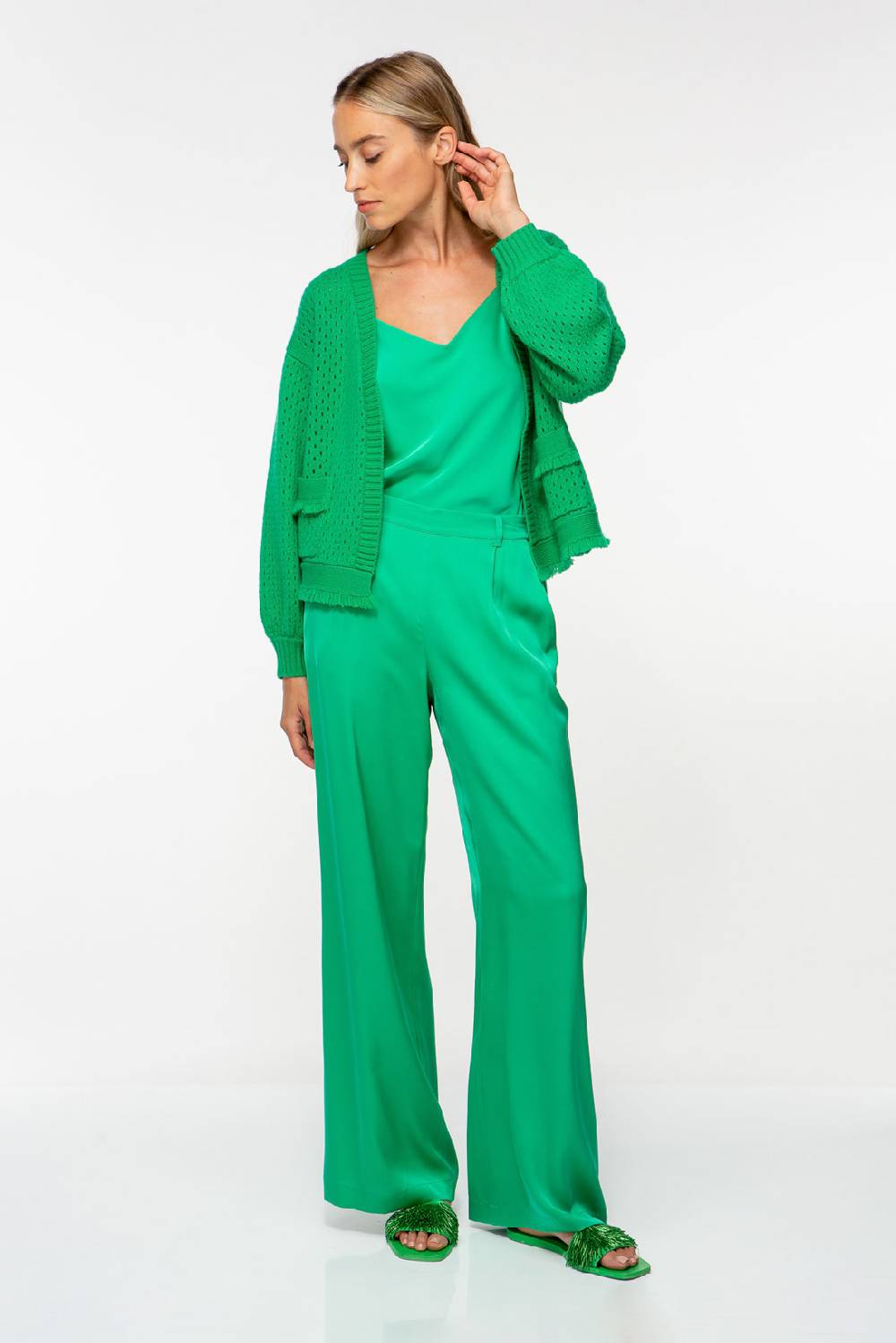 IVI GmbH SOLID KNIT Boxy Cardigan smaragd Blitzverkäufe