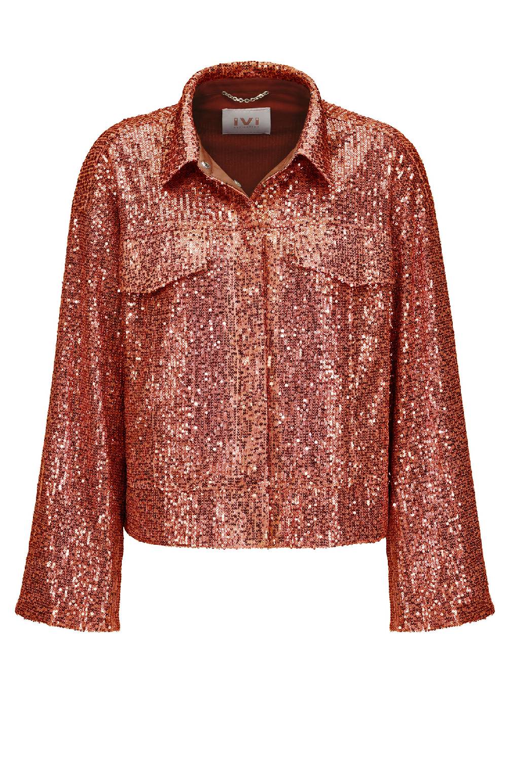 IVI GmbH SEQUINS Boxy Jacke cognac Online Shopping