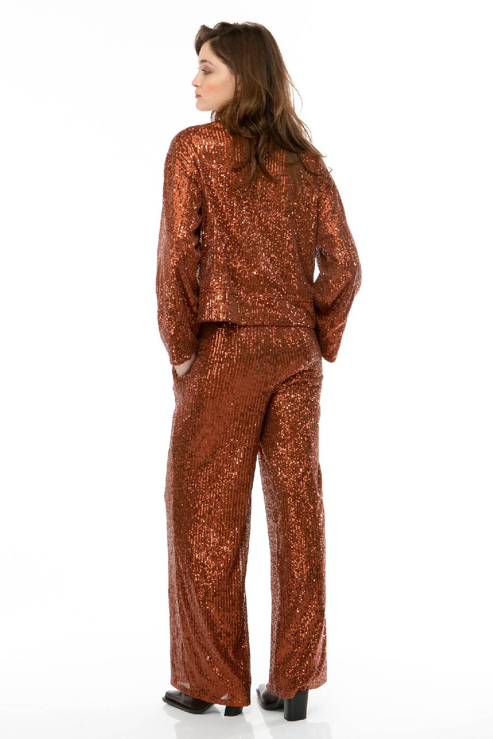 IVI GmbH SEQUINS Boxy Jacke cognac Online Shopping
