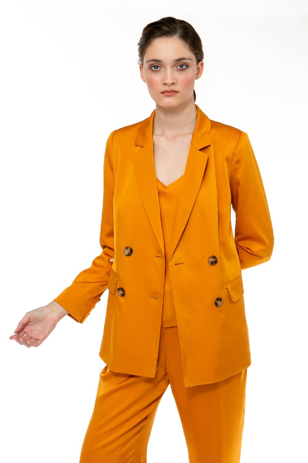 IVI GmbH SOLID SILK Blazer safran Muttertagsangebot