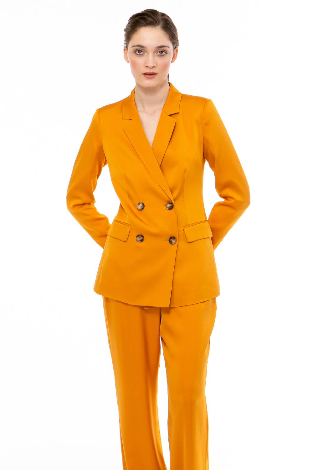 IVI GmbH SOLID SILK Blazer safran Muttertagsangebot