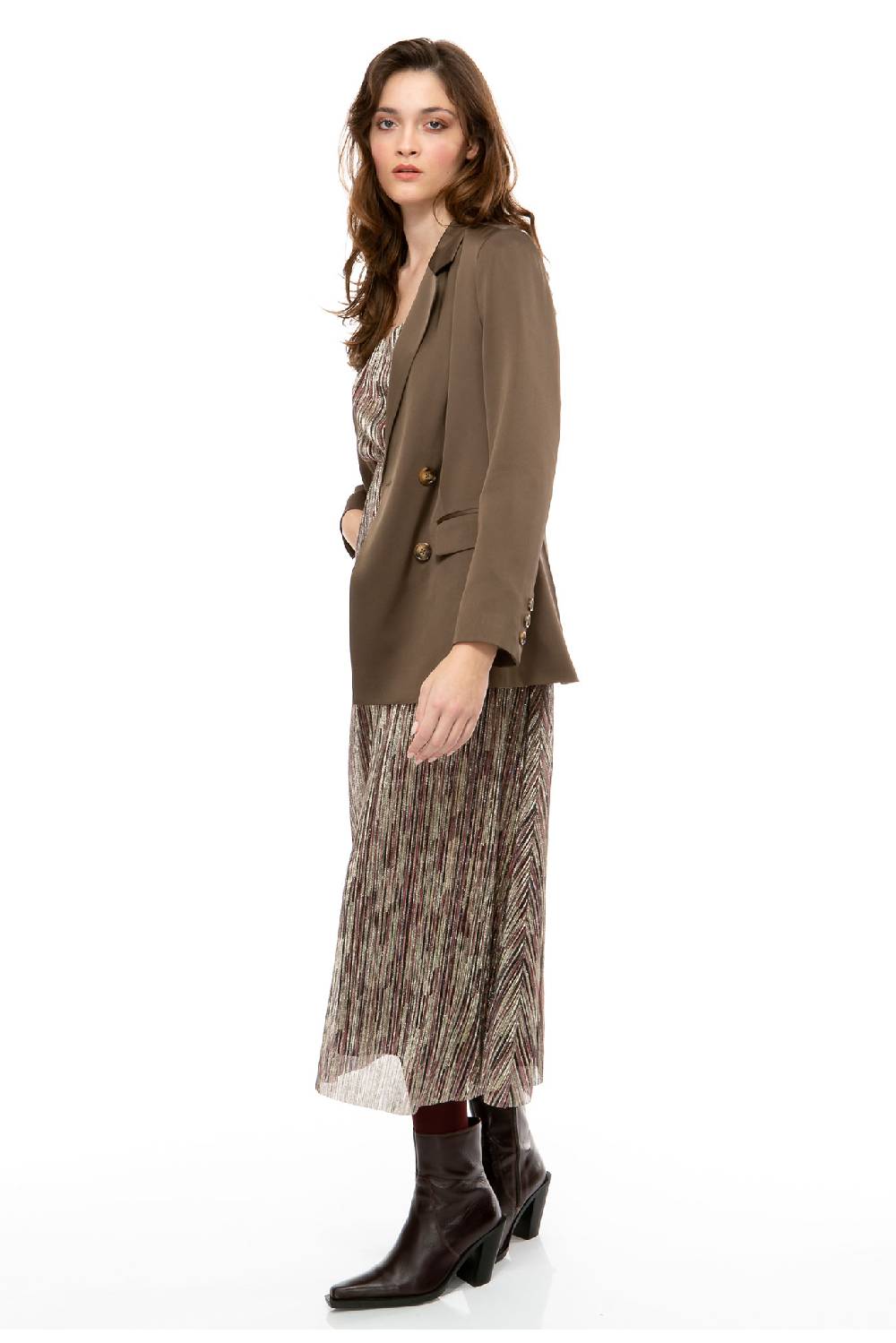 IVI GmbH SOLID SILK Blazer olive Valentinstagsangebot