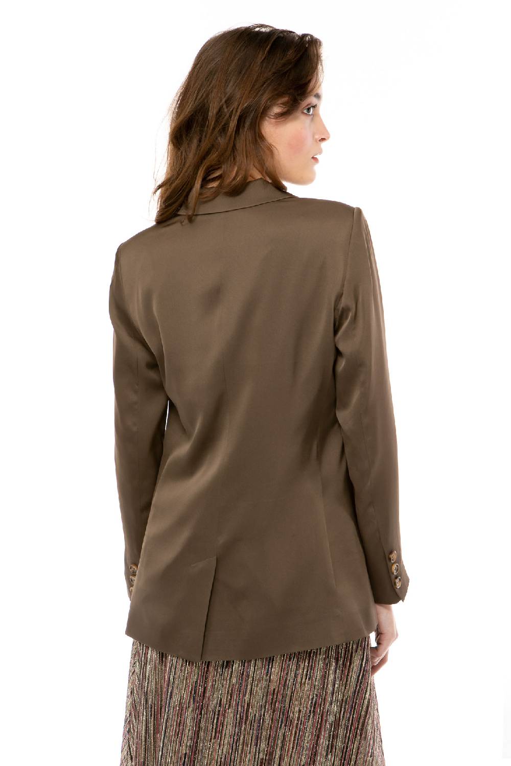 IVI GmbH SOLID SILK Blazer olive Valentinstagsangebot