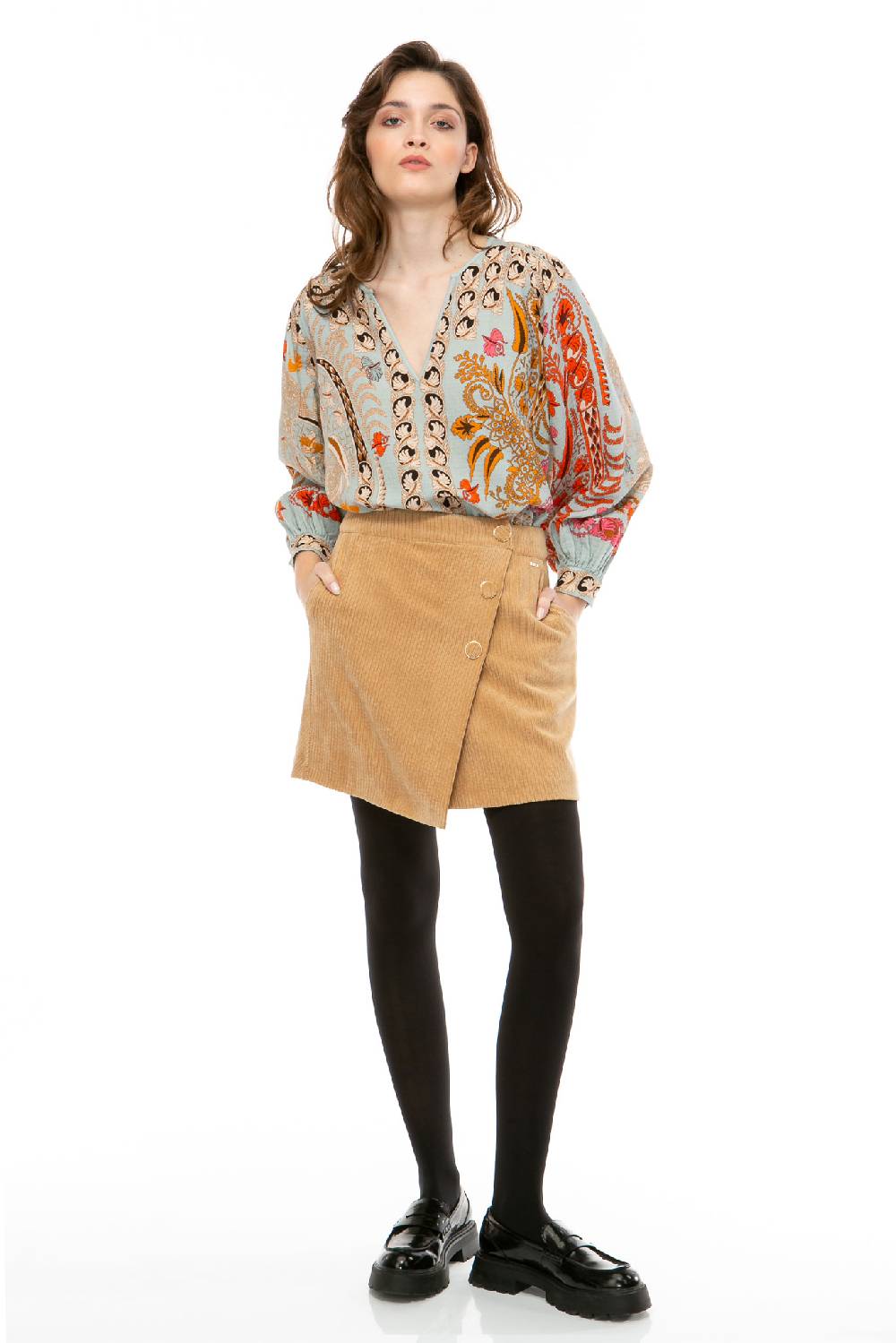 IVI GmbH CORDUROY Minirock camel Online Outlet