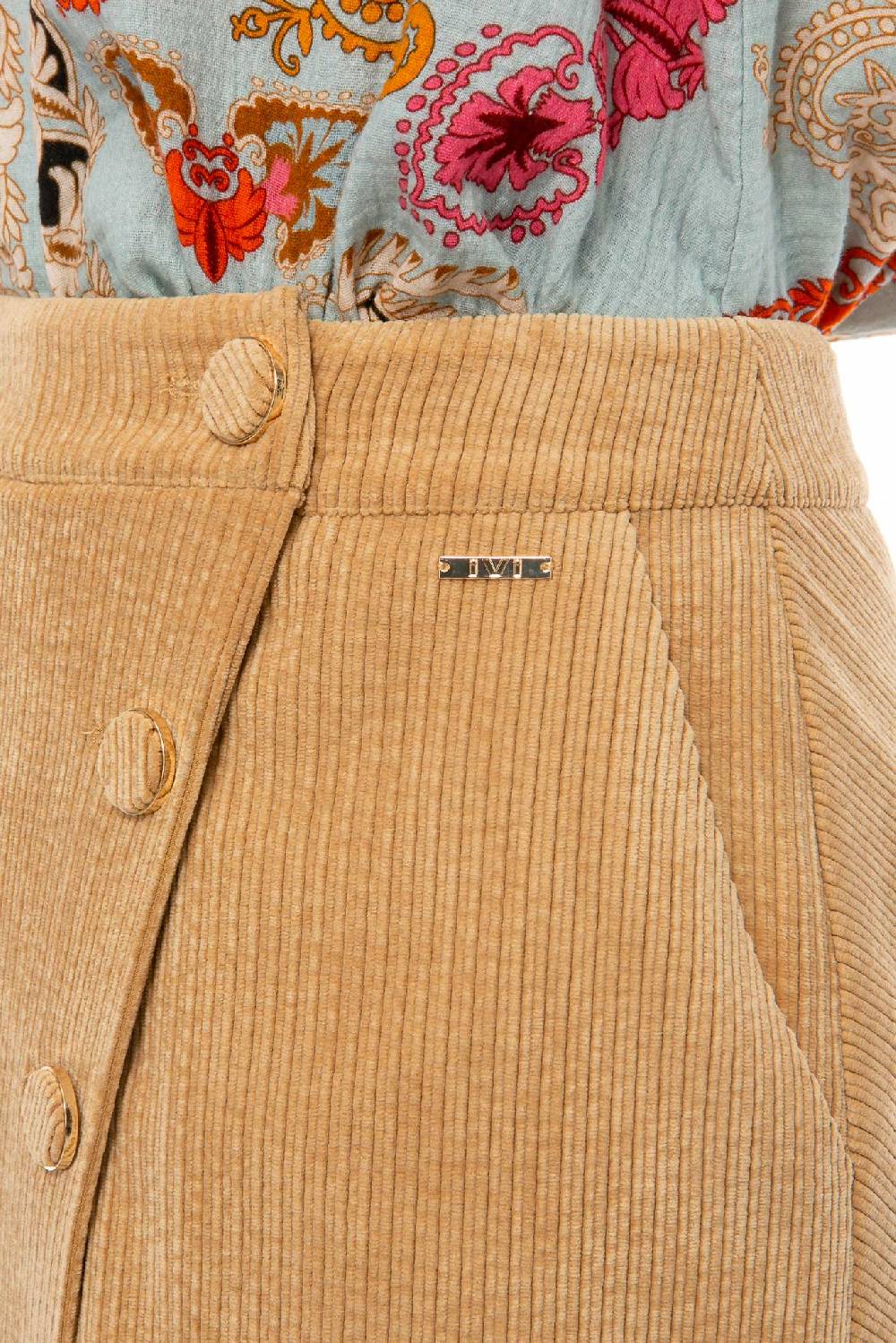 IVI GmbH CORDUROY Minirock camel Online Outlet