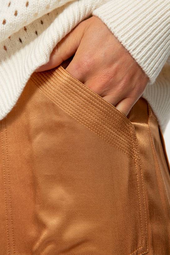 IVI GmbH SATEEN Hose mit Cargo Details terra Neuheiten