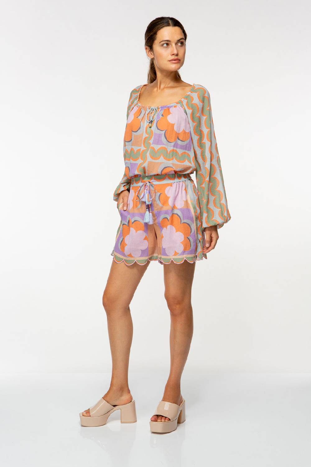 IVI GmbH CHECKED FLOWERS Shorts multicolor Sonderangebote