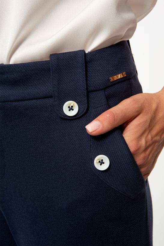 IVI GmbH SOLID JERSEY Bootcut Hose navy JETZT KAUFEN