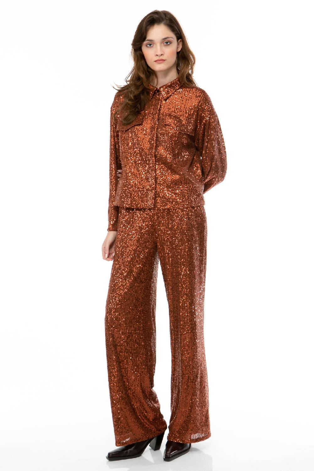 IVI GmbH SEQUINS Hose cognac Riesige Rabatte
