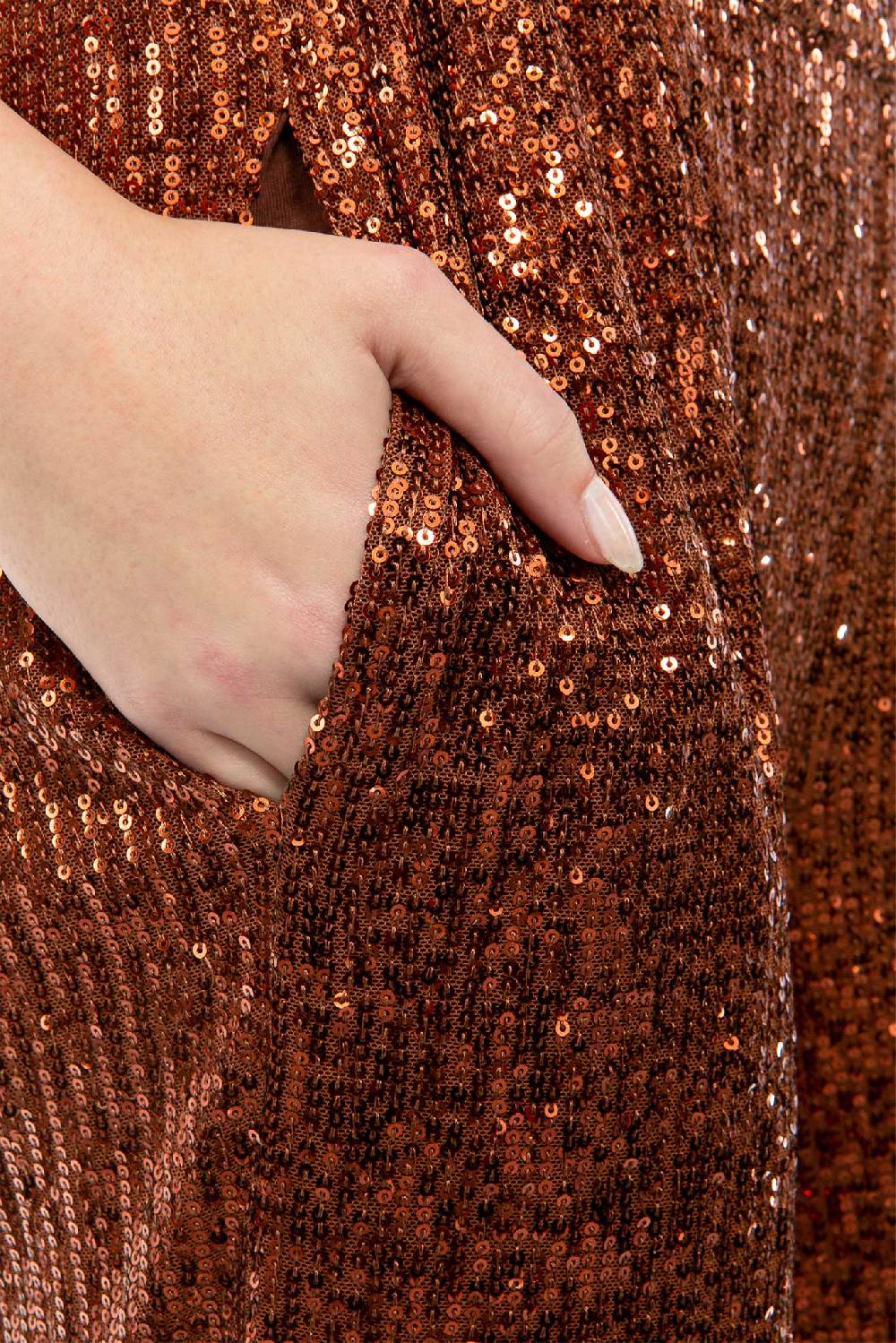 IVI GmbH SEQUINS Hose cognac Riesige Rabatte