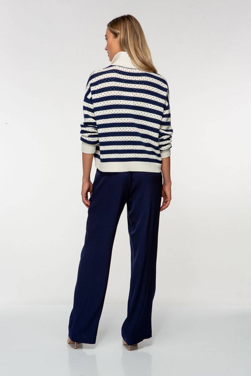 IVI GmbH SOLID KNIT Troyer Pullover mit Streifen zollfrei