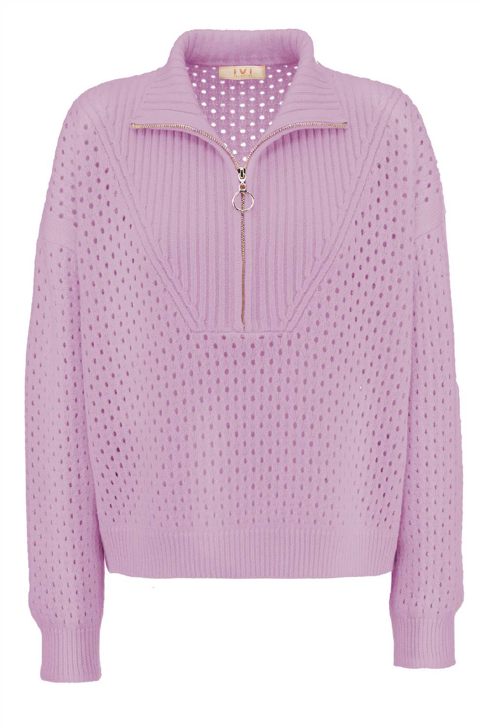 IVI GmbH SOLID KNIT Troyer Pullover violette 50% Rabatt für begrenzte Zeit