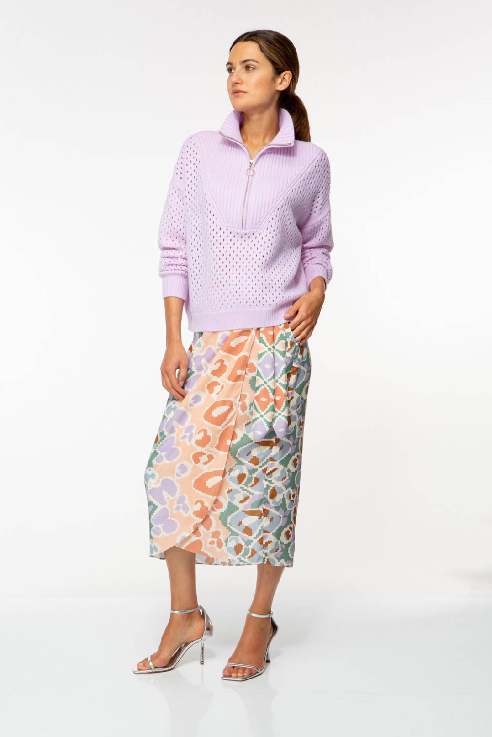 IVI GmbH SOLID KNIT Troyer Pullover violette 50% Rabatt für begrenzte Zeit