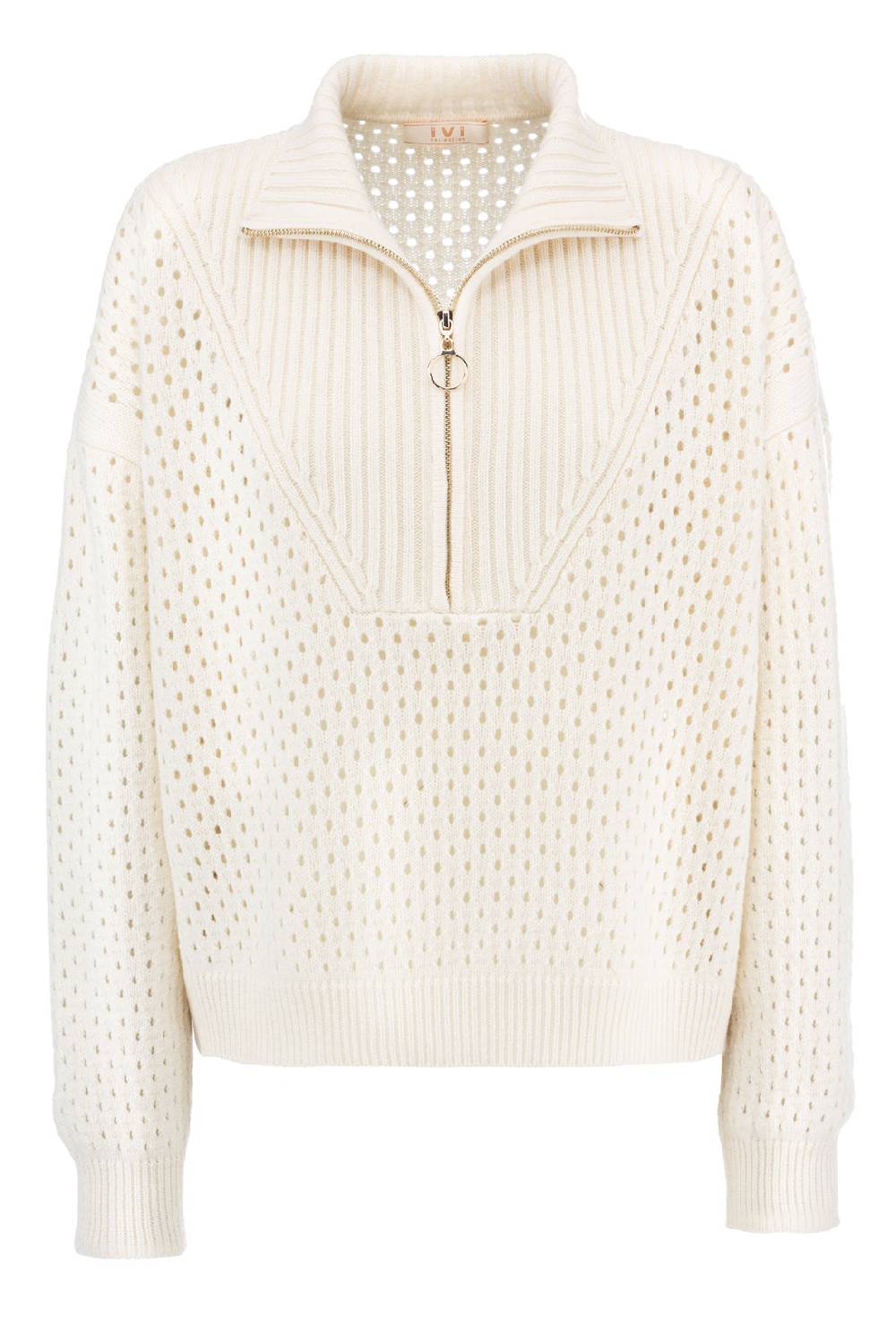 IVI GmbH SOLID KNIT Troyer Pullover weiß Online
