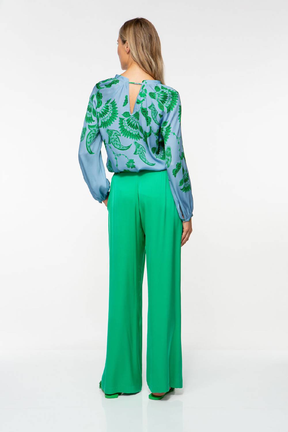 IVI GmbH CORAL FLOWER Seidenbluse mit Print ocean Limitierter Zeitrabatt