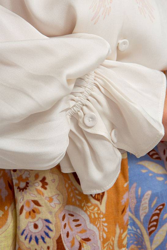 IVI GmbH AMBER Seidenbluse mit platziertem Print Begrenztes Angebot