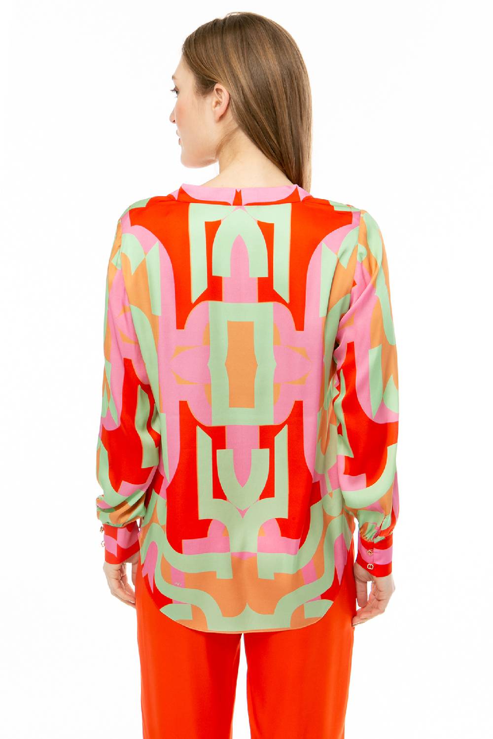 IVI GmbH DIGITAL LOVE Seidenbluse lipstick Preisnachlass