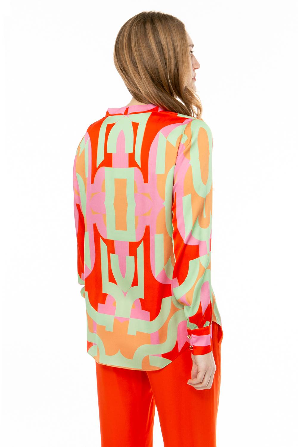 IVI GmbH DIGITAL LOVE Seidenbluse lipstick Preisnachlass
