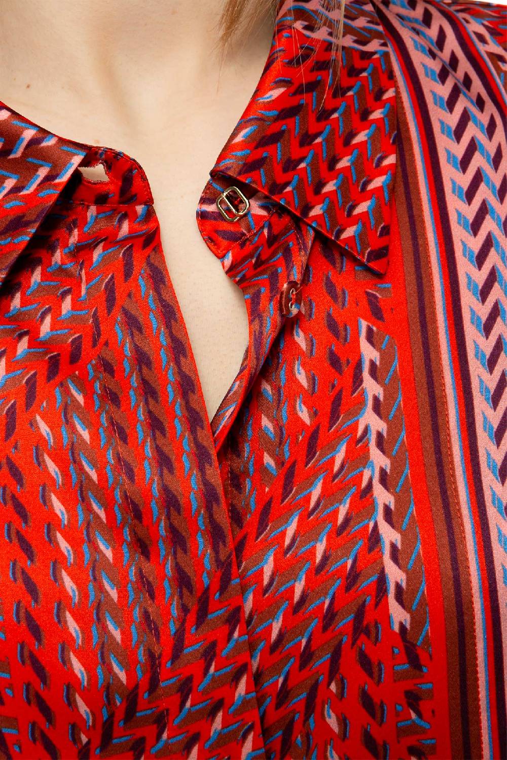 IVI GmbH STRIPES Cropped Bluse rot Saisonschlussverkauf