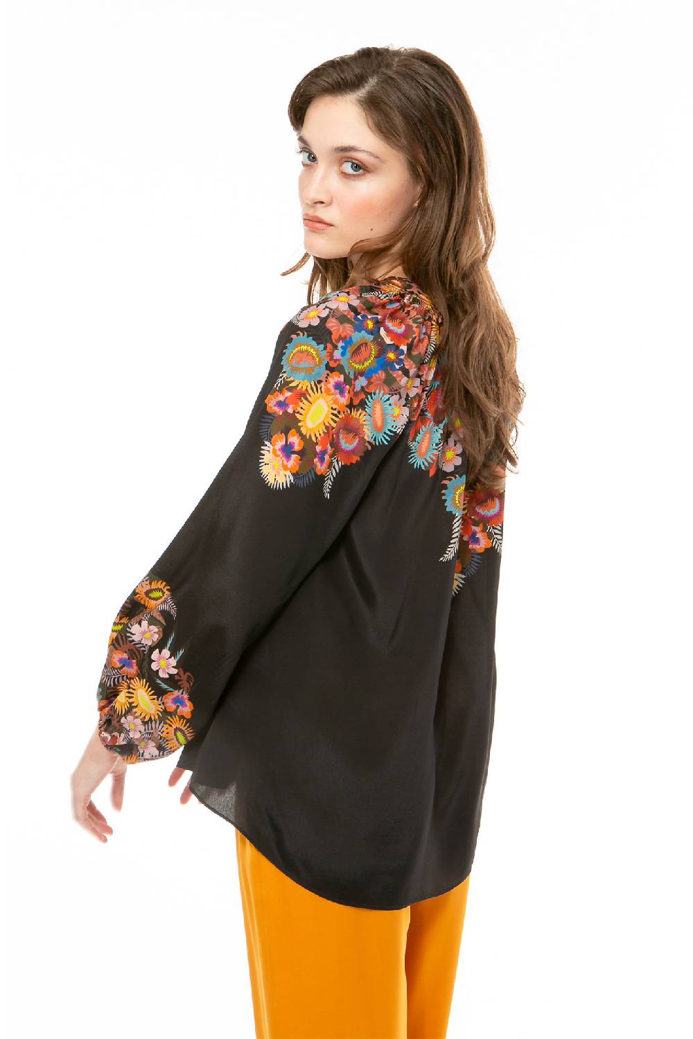 IVI GmbH FLOWER BALL Bluse schwarz Weihnachtsangebot