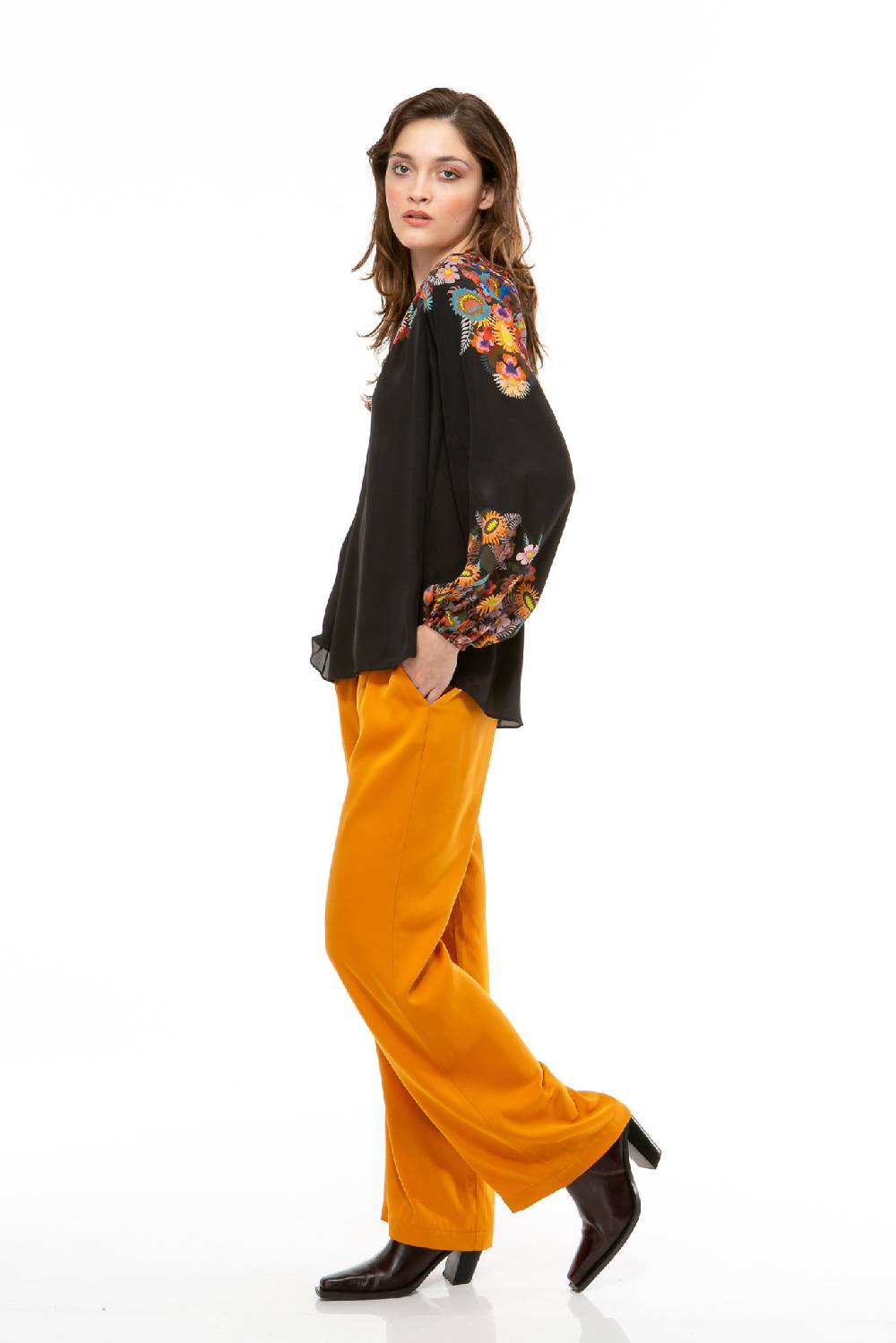 IVI GmbH FLOWER BALL Bluse schwarz Weihnachtsangebot