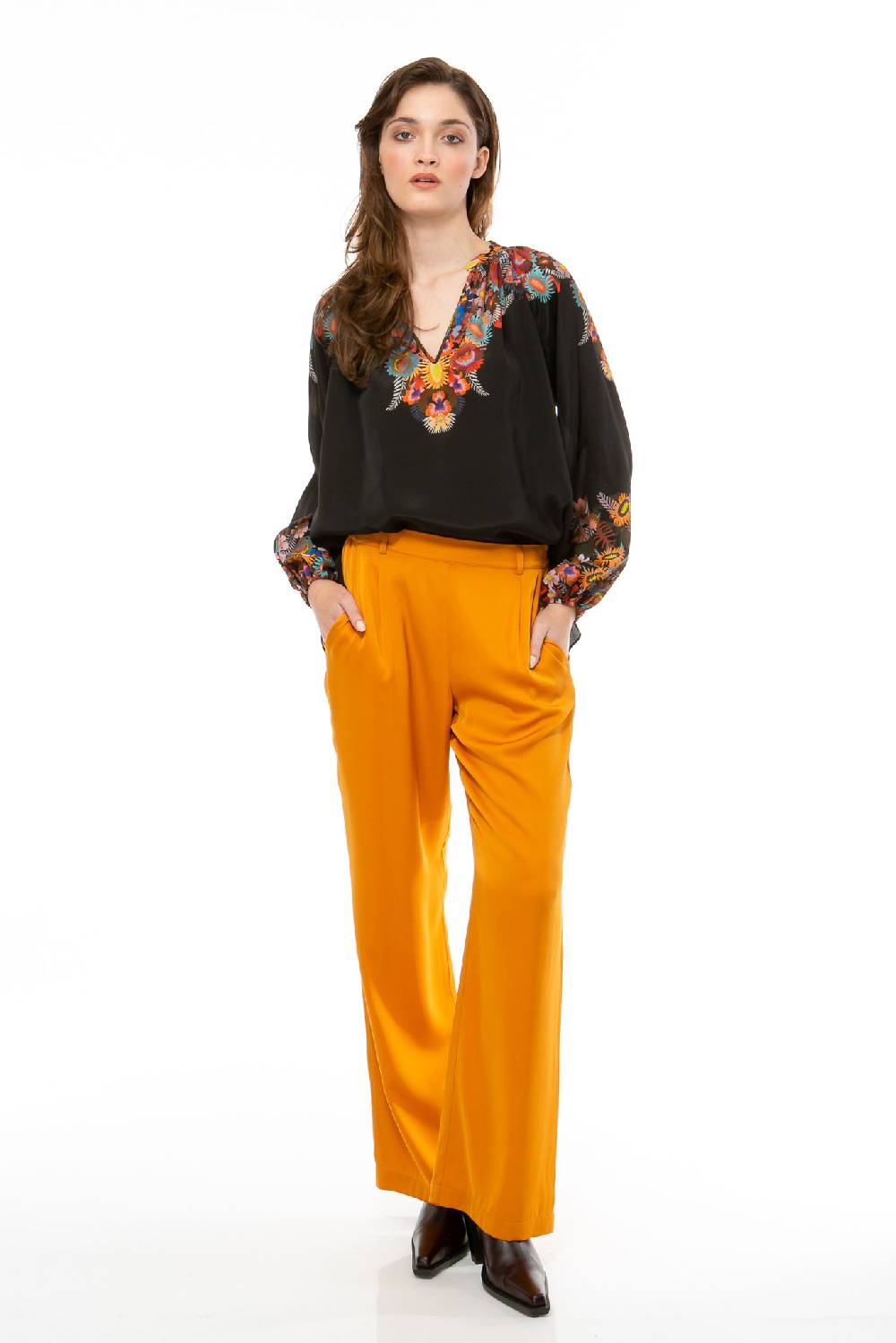 IVI GmbH FLOWER BALL Bluse schwarz Weihnachtsangebot