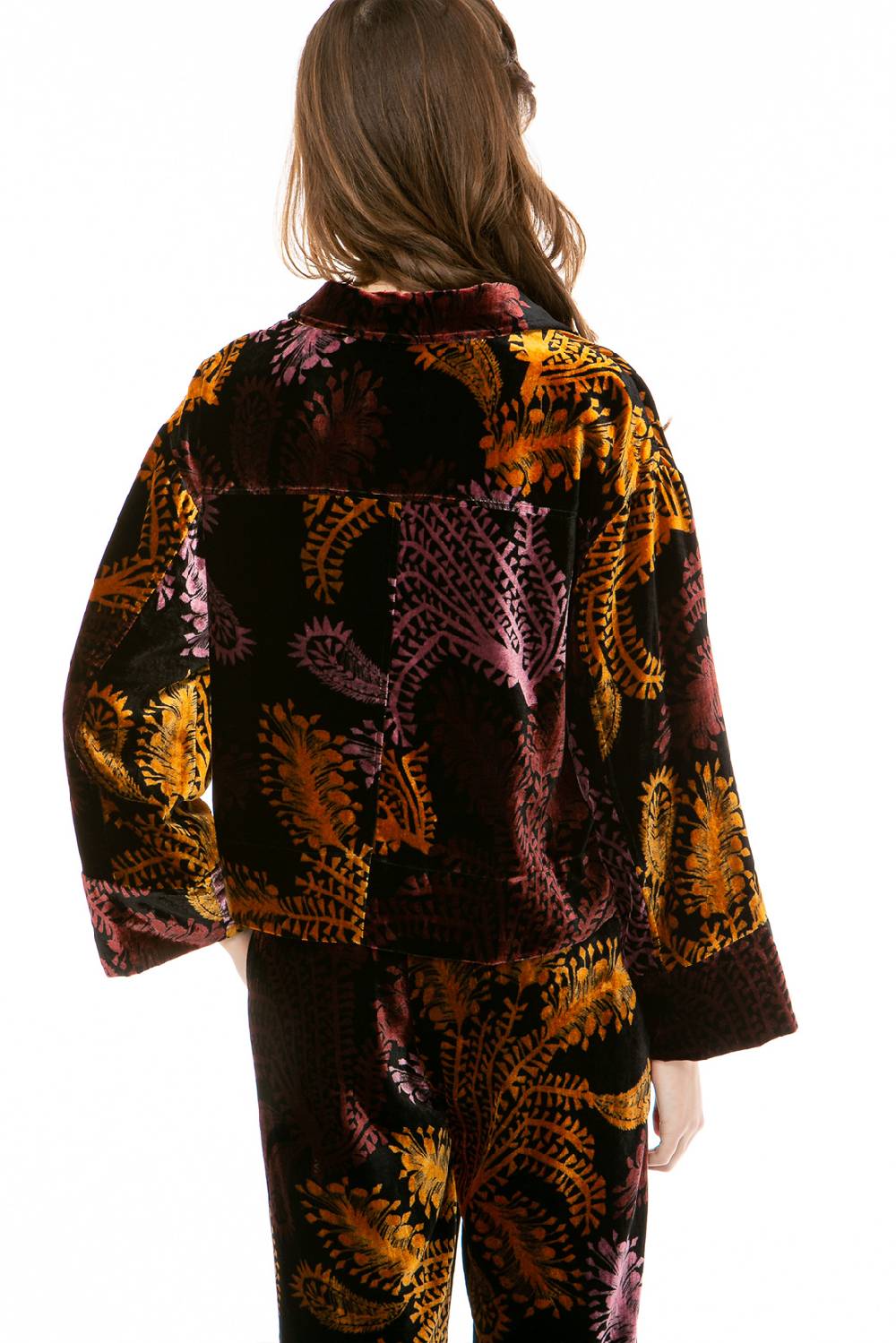 IVI GmbH WILD HERBS Boxy Bluse aus Samt schwarz Osterangebot