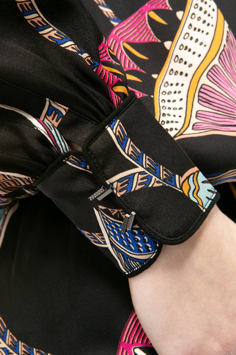 IVI GmbH LOTUS BLOSSOM Wickelbluse schwarz Zeitlich begrenztes Angebot