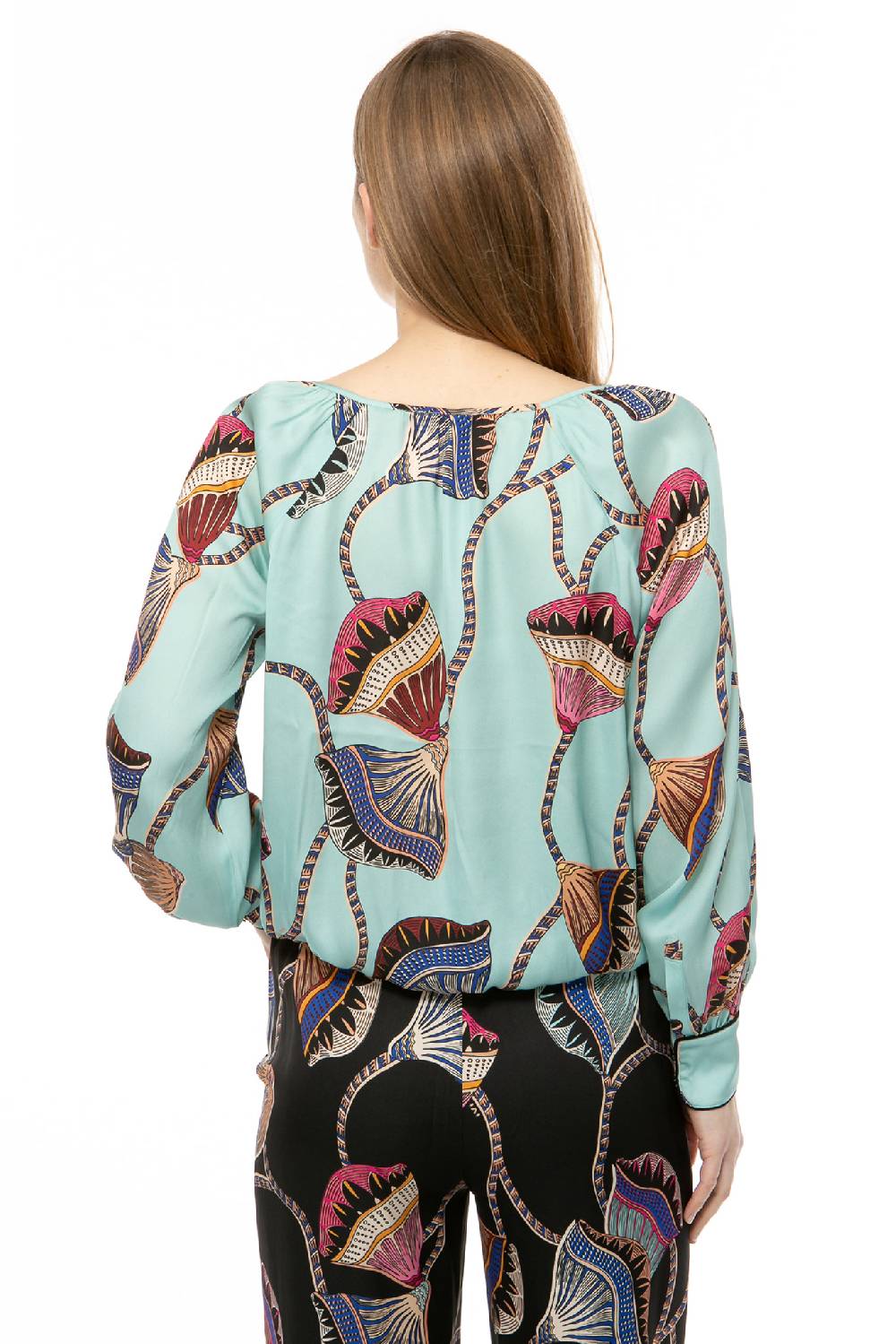 IVI GmbH LOTUS BLOSSOM Wickelbluse türkis Exklusive Angebote
