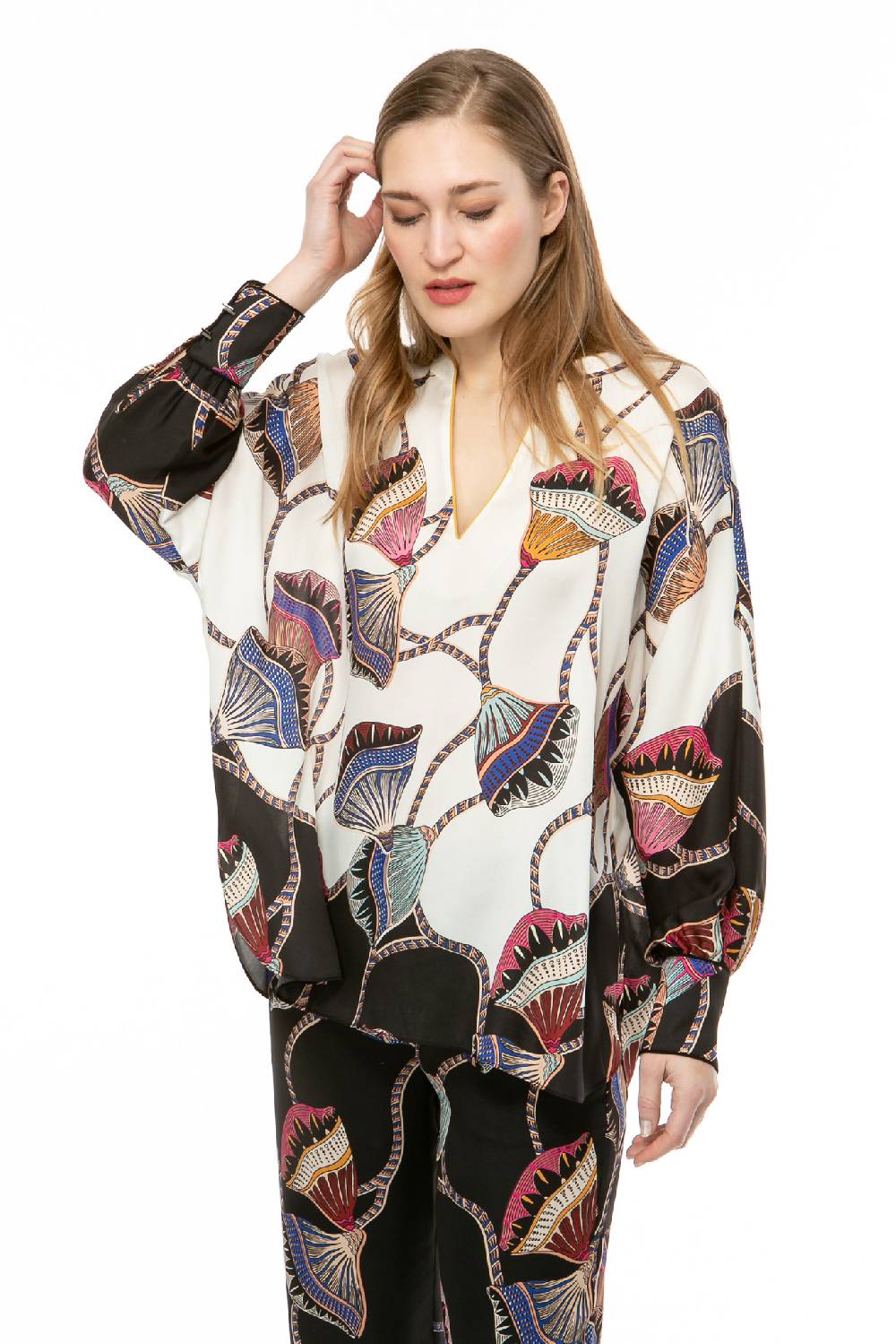IVI GmbH LOTUS BLOSSOM Tunika weiß Große Rabatte