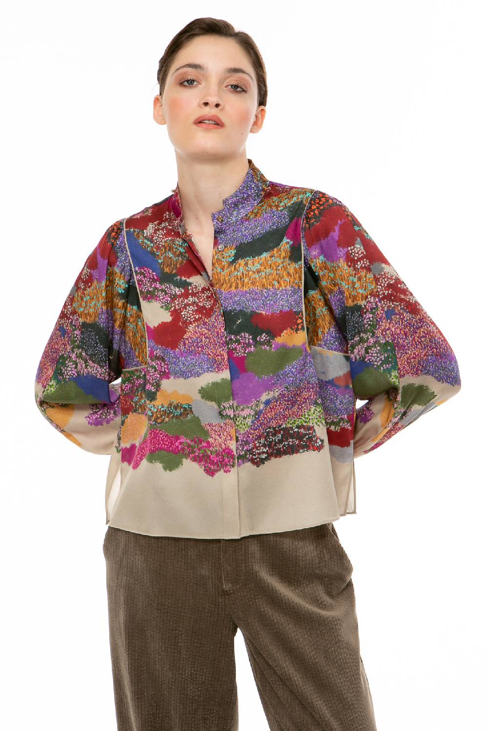IVI GmbH FLOWER FIELDS Cropped Bluse multicolor Kauf eins, bekomm eins gratis