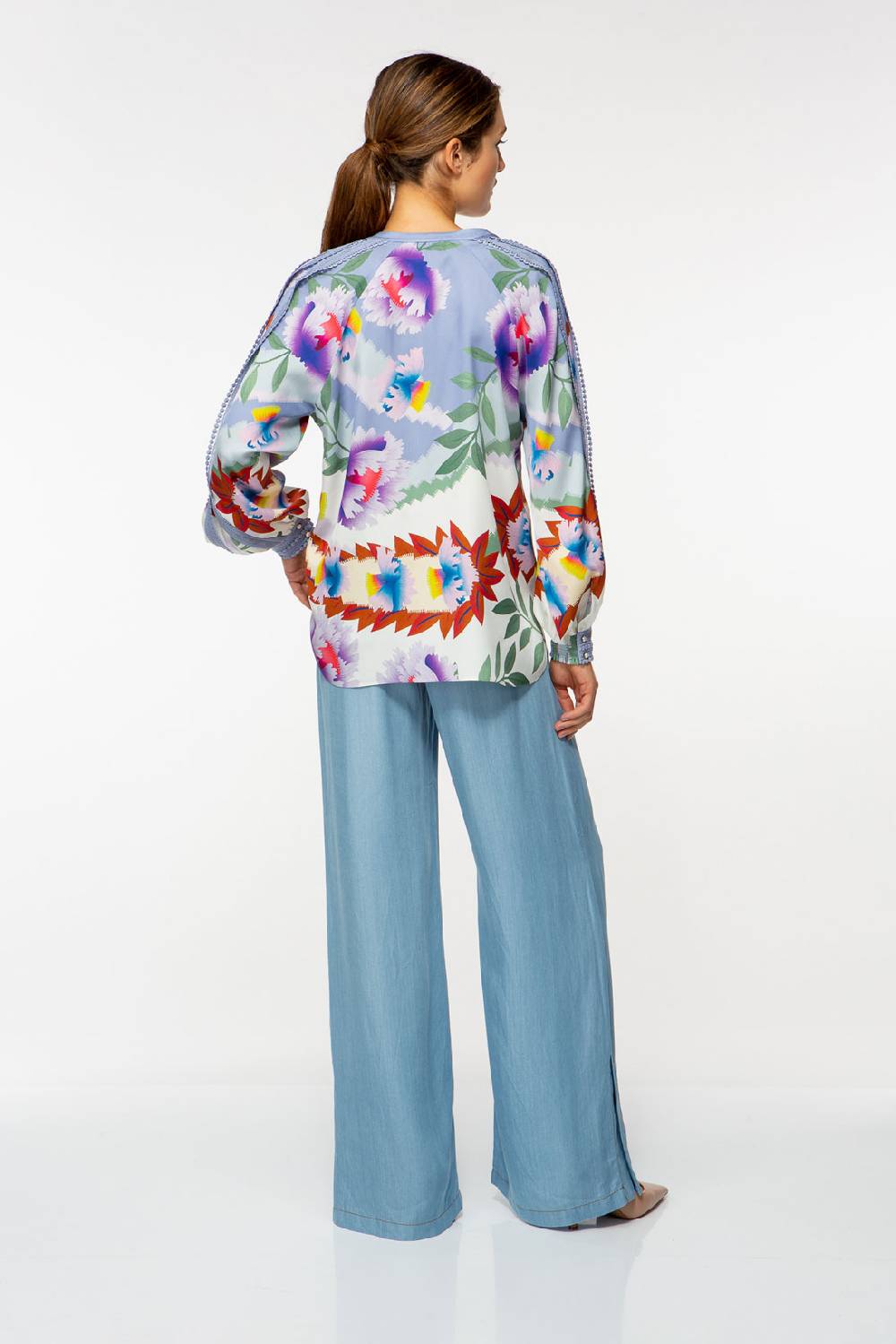 IVI GmbH PIXEL PAISLEY Seidenbluse lavendel Tägliche Deals