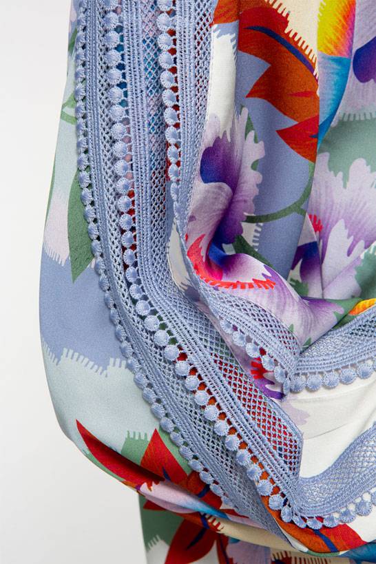 IVI GmbH PIXEL PAISLEY Seidenbluse lavendel Tägliche Deals