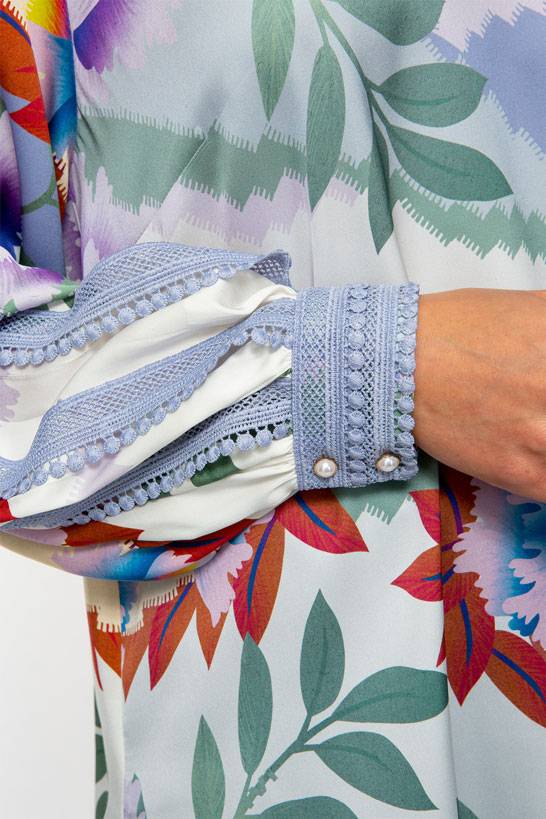 IVI GmbH PIXEL PAISLEY Seidenbluse lavendel Tägliche Deals