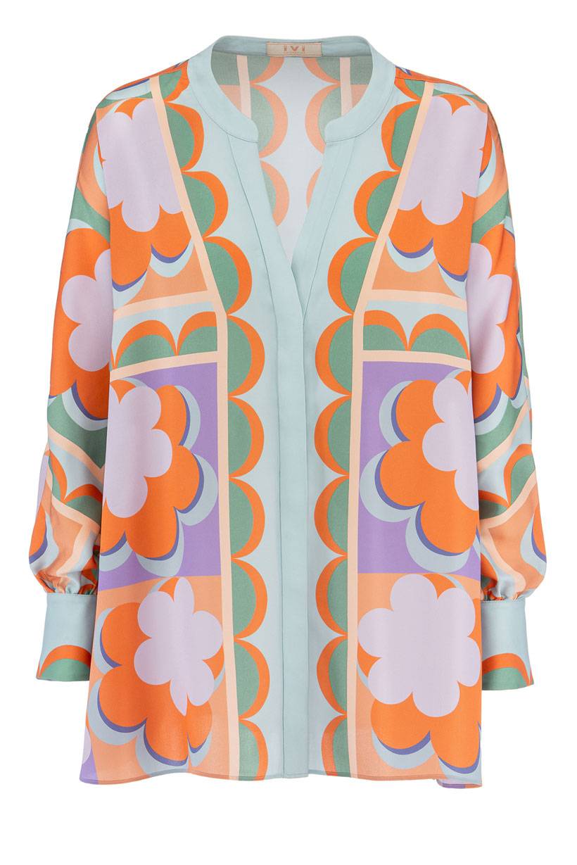 IVI GmbH CHECKED FLOWERS Tunika multicolor Wochenangebot