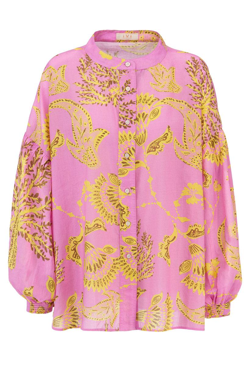 IVI GmbH CORAL FLOWER Baumwollbluse mit Print pink Bis zu 50% Rabatt