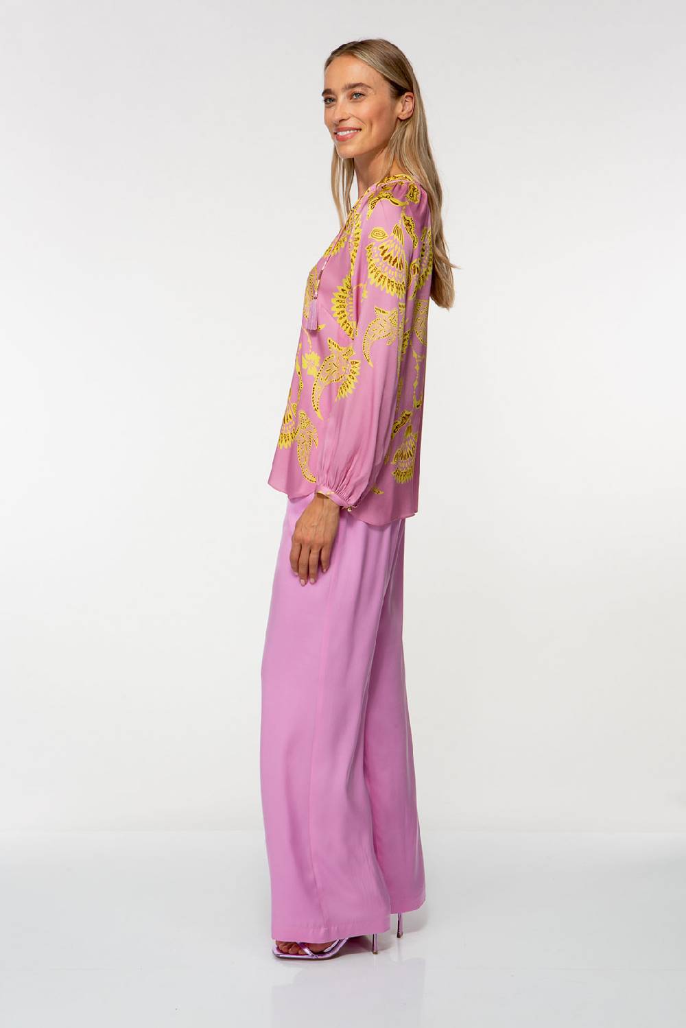 IVI GmbH CORAL FLOWER Seidenbluse mit Print pink Bis zu 60% Rabatt
