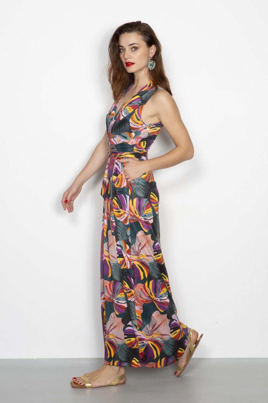 Marivie Champagne, what else monstera colorful Dress Neueste Stile