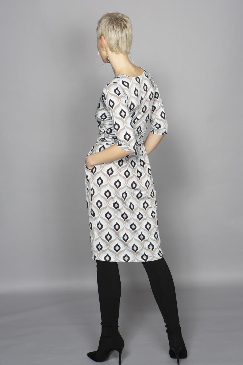 Marivie Boss, I need more money peacock feather rosé Dress Sonderangebot der Fabrik