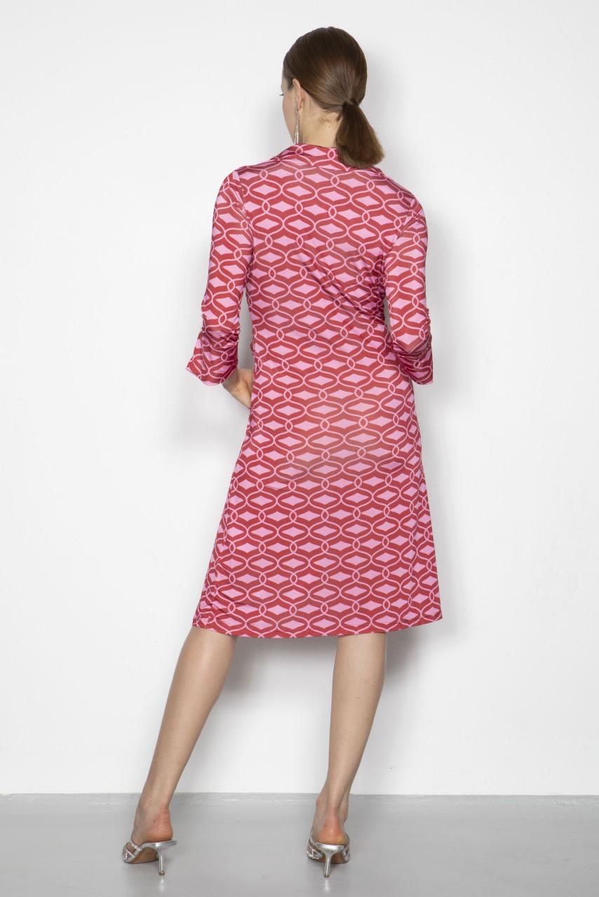 Marivie Oh, Yeah waffle red/rosé Dress Auslauf