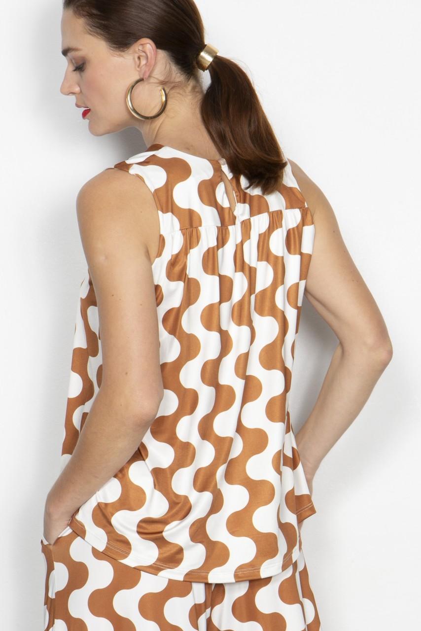 Marivie Superduper waves creme/brown Oberteil Fabrik Onlineshop