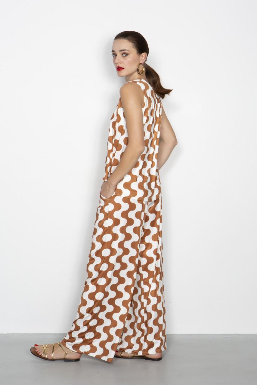 Marivie Easy going waves creme/brown Hose Saisonale Angebote