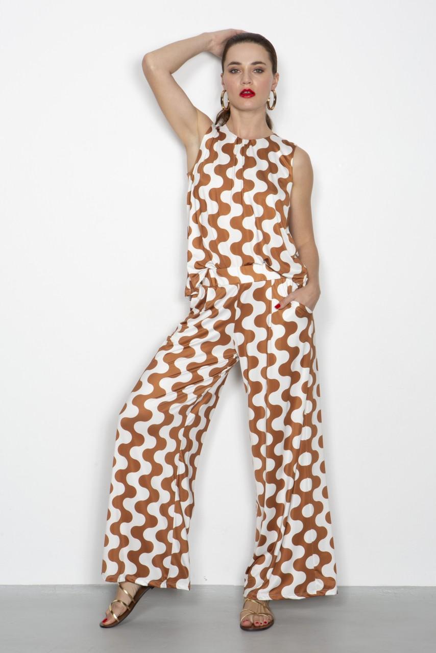 Marivie Easy going waves creme/brown Hose Saisonale Angebote