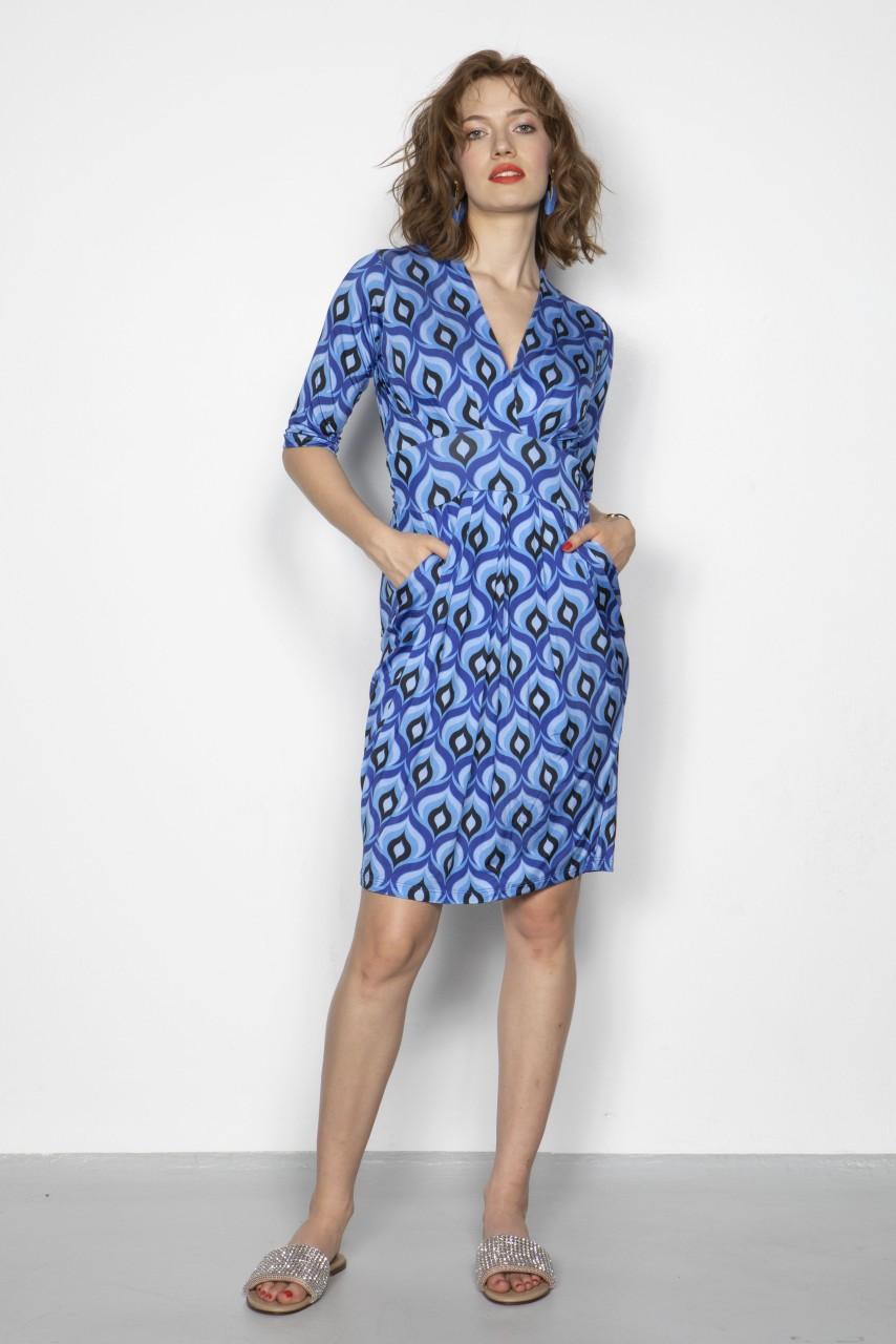 Marivie Surprise peacock feather blue Dress Wochenangebot