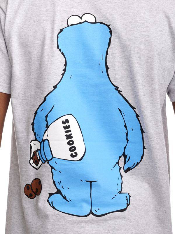 ﻿Nastrovje Potsdam Sesamstrasse Cookie Thief Herren T-Shirt grau meliert Begrenzte Freigabe