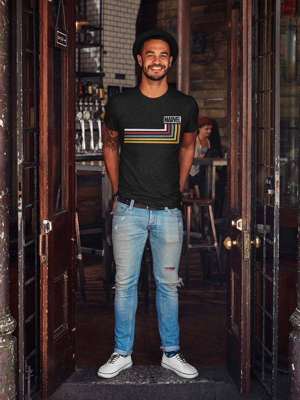 Nastrovje Potsdam Marvel Stripes Herren T-Shirt dunkelblau Sonderangebot der Fabrik