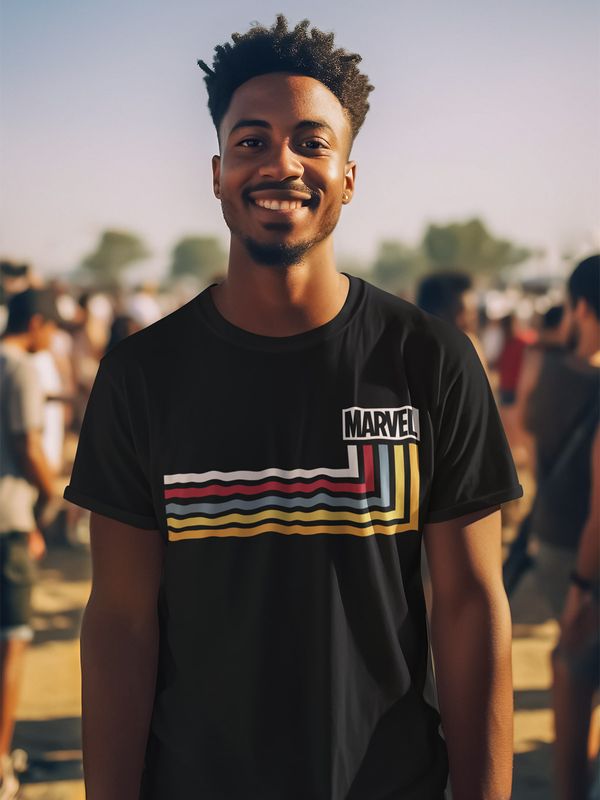 Nastrovje Potsdam Marvel Stripes Herren T-Shirt dunkelblau Sonderangebot der Fabrik