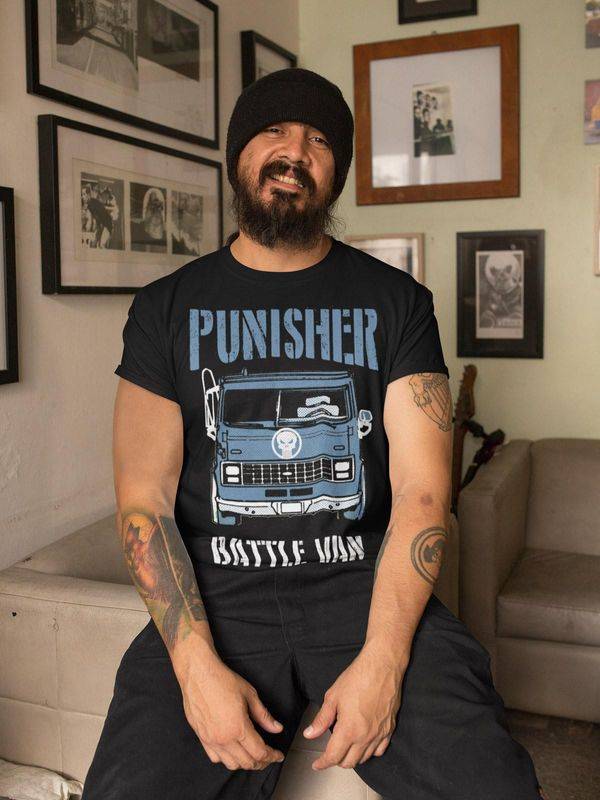 Nastrovje Potsdam The Punisher Battle Van II Herren T-Shirt schwarz Bis zu 55% Rabatt